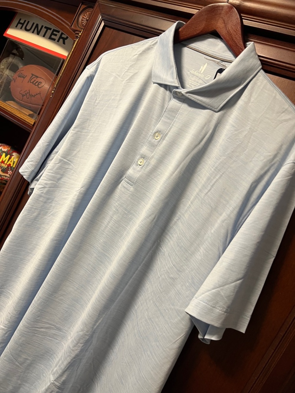 Brand New Johnnie-O Featherweight Santa Monica Ca  Baby Blue 🎾 & Golf ⛳️ Polo!